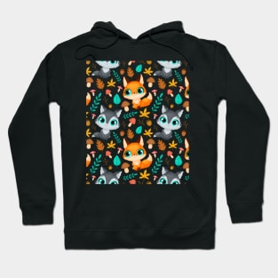 Cute Forest Creatures Pattern Hoodie